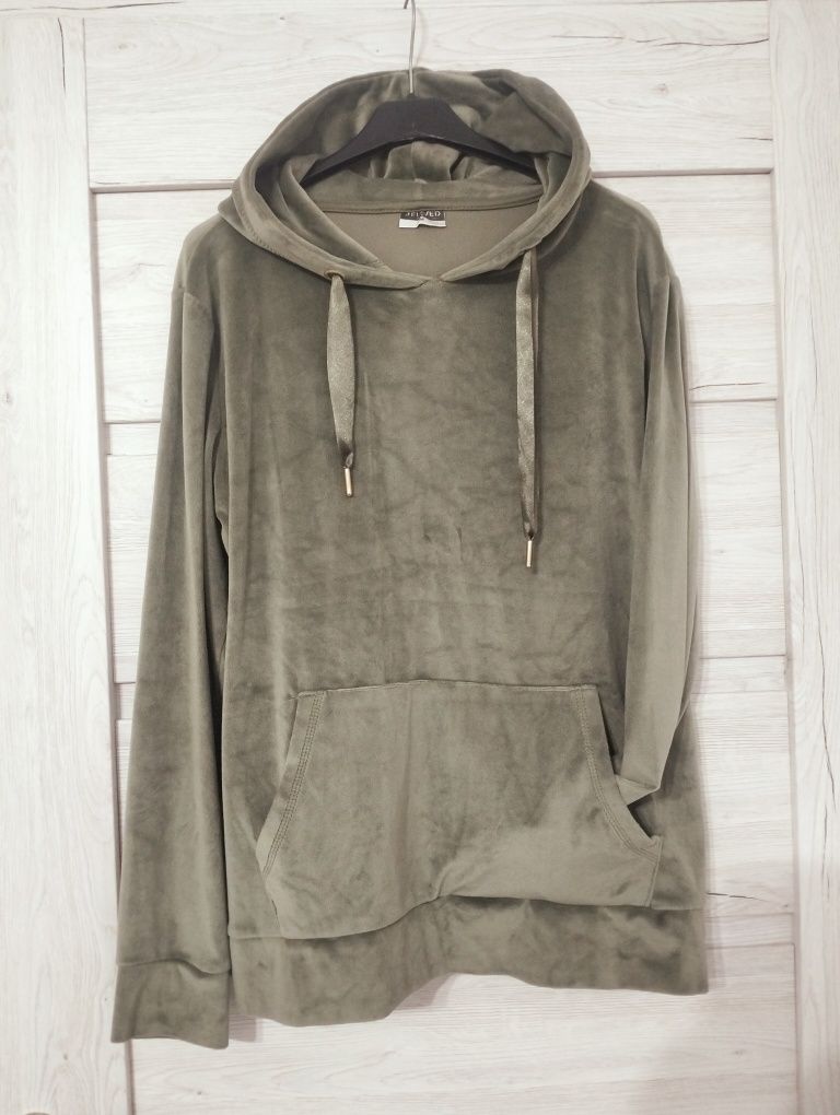 Bluza welurowa Pepco khaki zielona