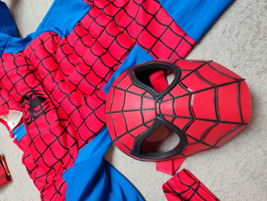 Strój Spider-Man 6-8 lat 122/128 maska