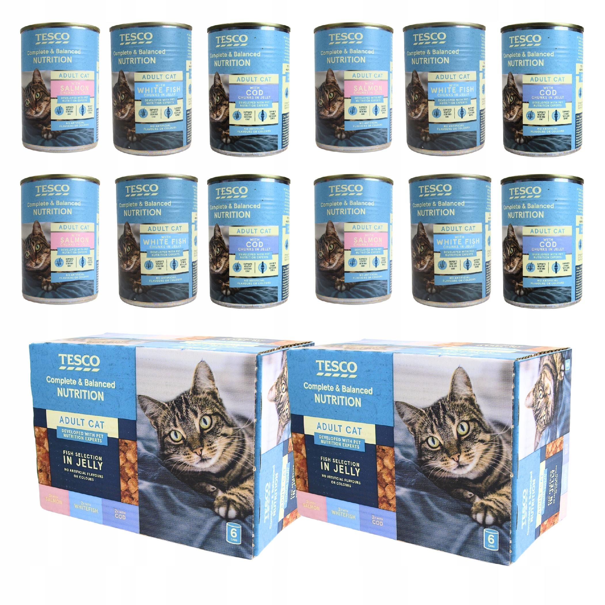 Pełnoporcjowa karma mokra dla kotów 24 x 400 g - mix smaków