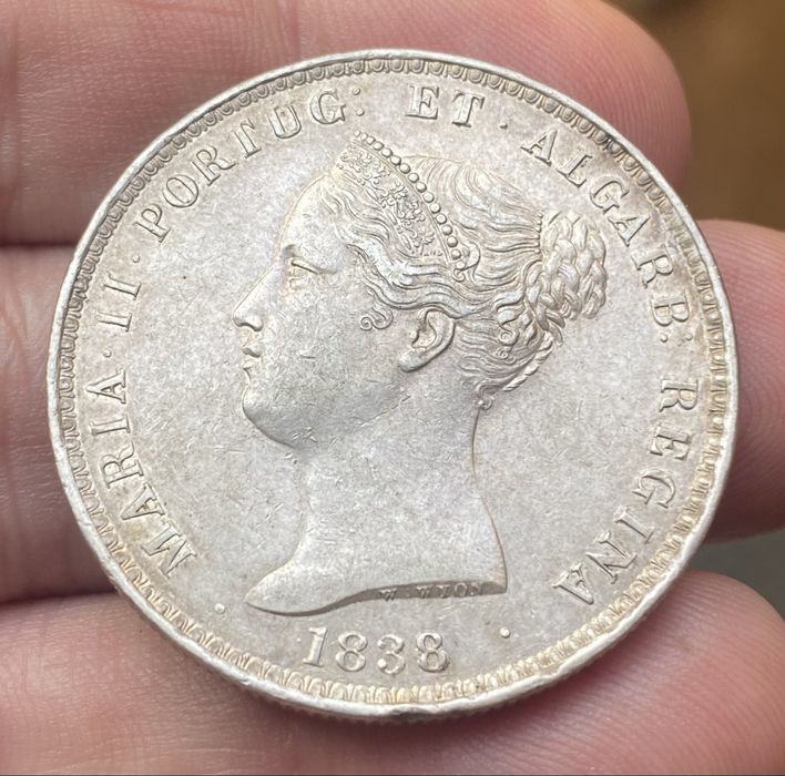 Moeda 1000 Reis D MARIA II - 1838