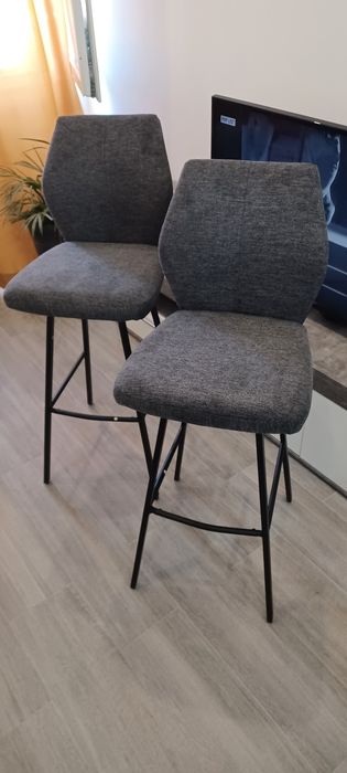 Pack cadeiras altas Paul cinzentas