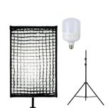 Софтбокс із сотами 50х70 см + світлодіодна лампа 40W + штатив