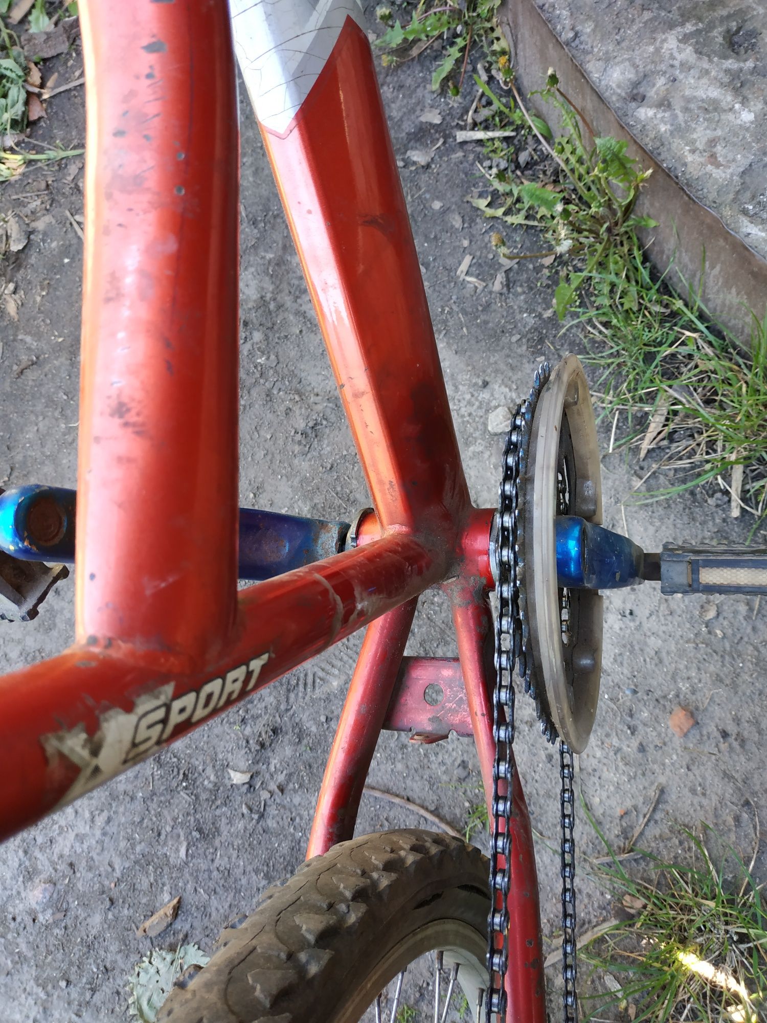 Велосипед горный мустанг 24" в плохом состоянии