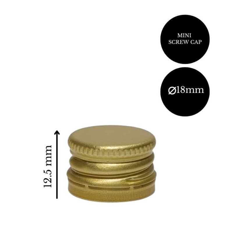 100SZT. Zakrętka do butelek 18/12,5 mm złota