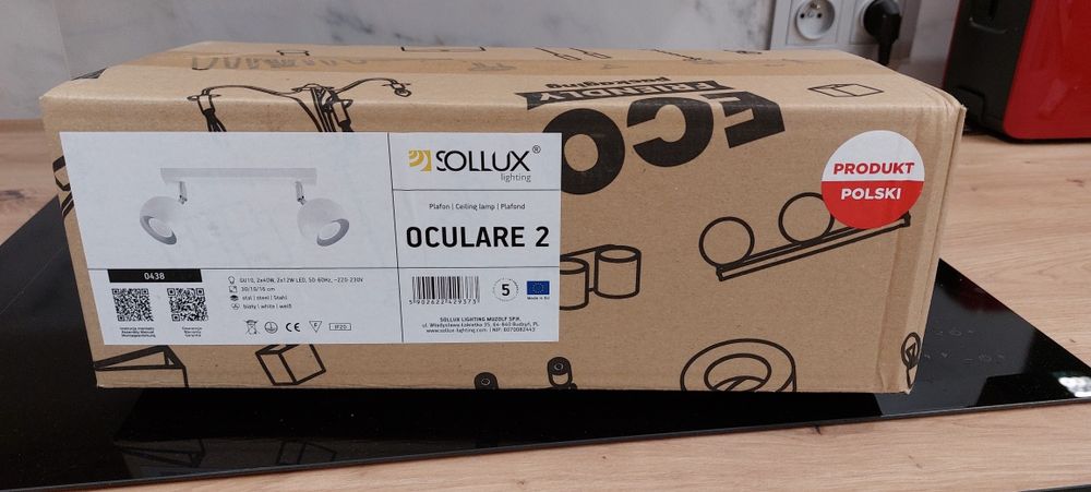 Plafon Oculare 2 Sollux biały NOWY!