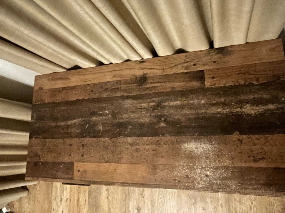 Biurko loft z szafką i szufladą efekt starego drewna