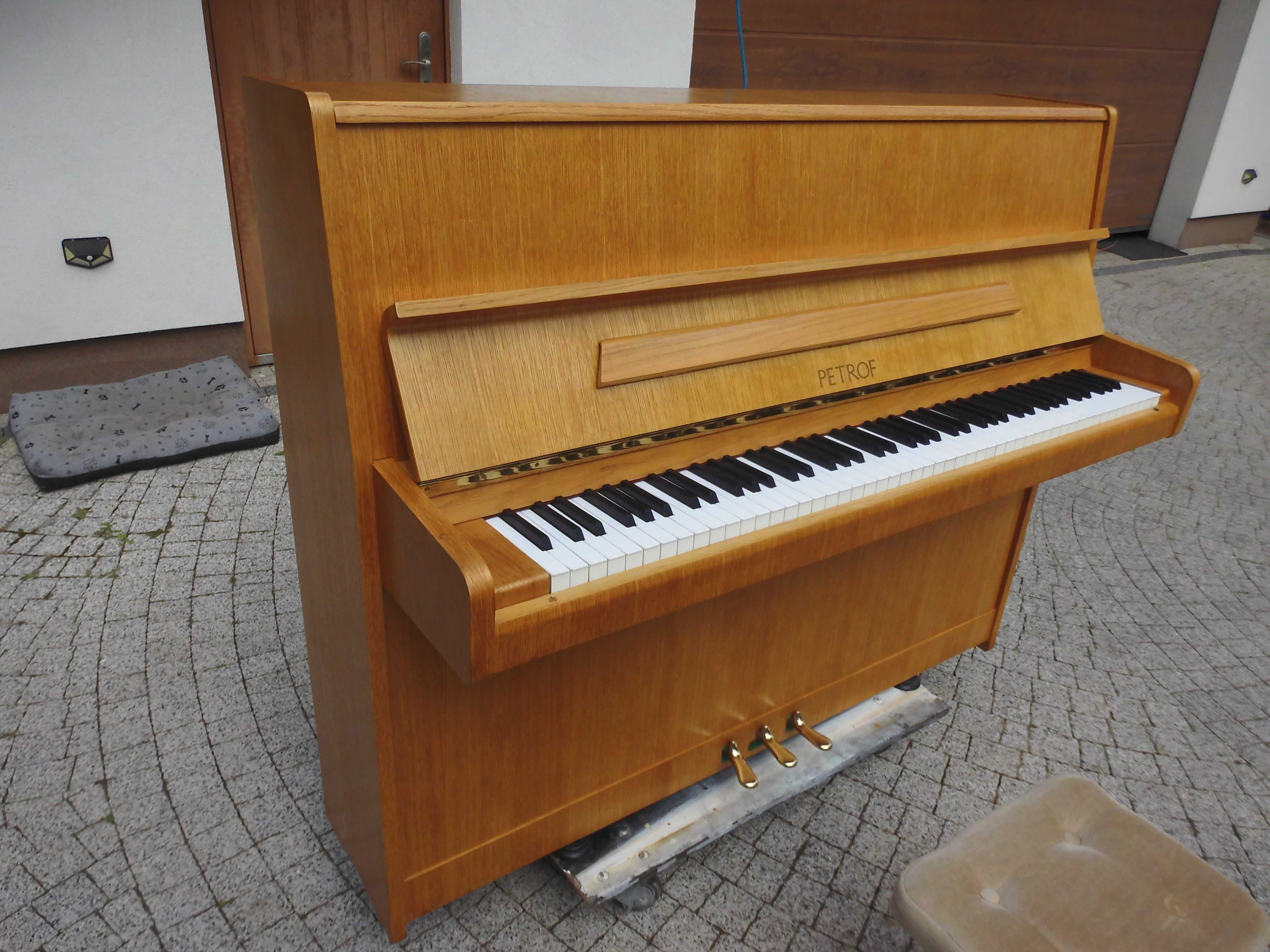 Czeskie Pianino Petrof M114 piękny jasny w dębie z ciepłym Brzmieniem