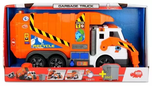 Śmieciarka pomarańczowa z dźwiękiem i światłem. Dickie Toys