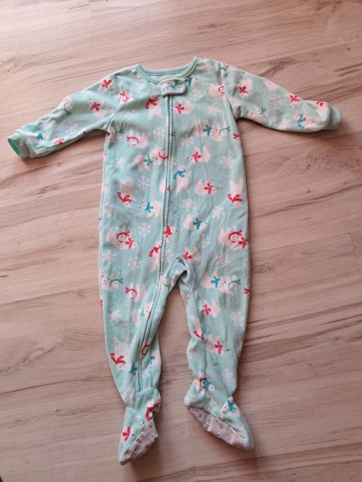 Dziewczęcy pajacyk w zimowy motyw na półtora roku