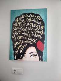 Quadro em tela 'Amy Winehouse REHAB' (50x70)