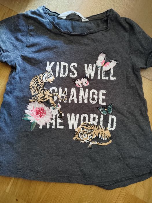 Koszulka bluzka bluzeczka t-shirt h&m 98 104 kids will change