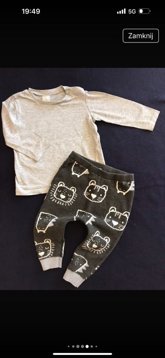 Bluzy dresowe kangurka polarowa spodnie joggery dresy bluzki zestaw 74