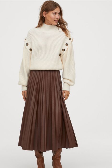 H&М божественний молочний светр-трансформер