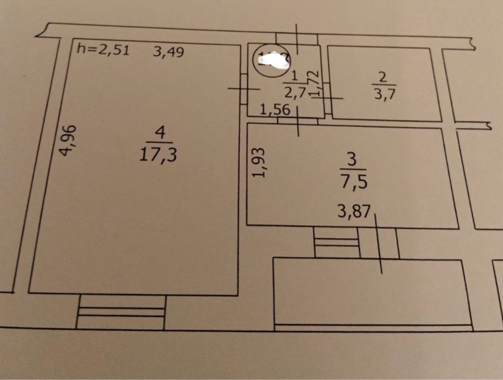 Продам 1 кімнатну квартиру початок вул.Головатого