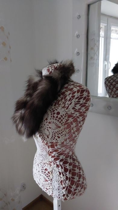 Naturalny Kołnierz z lisa