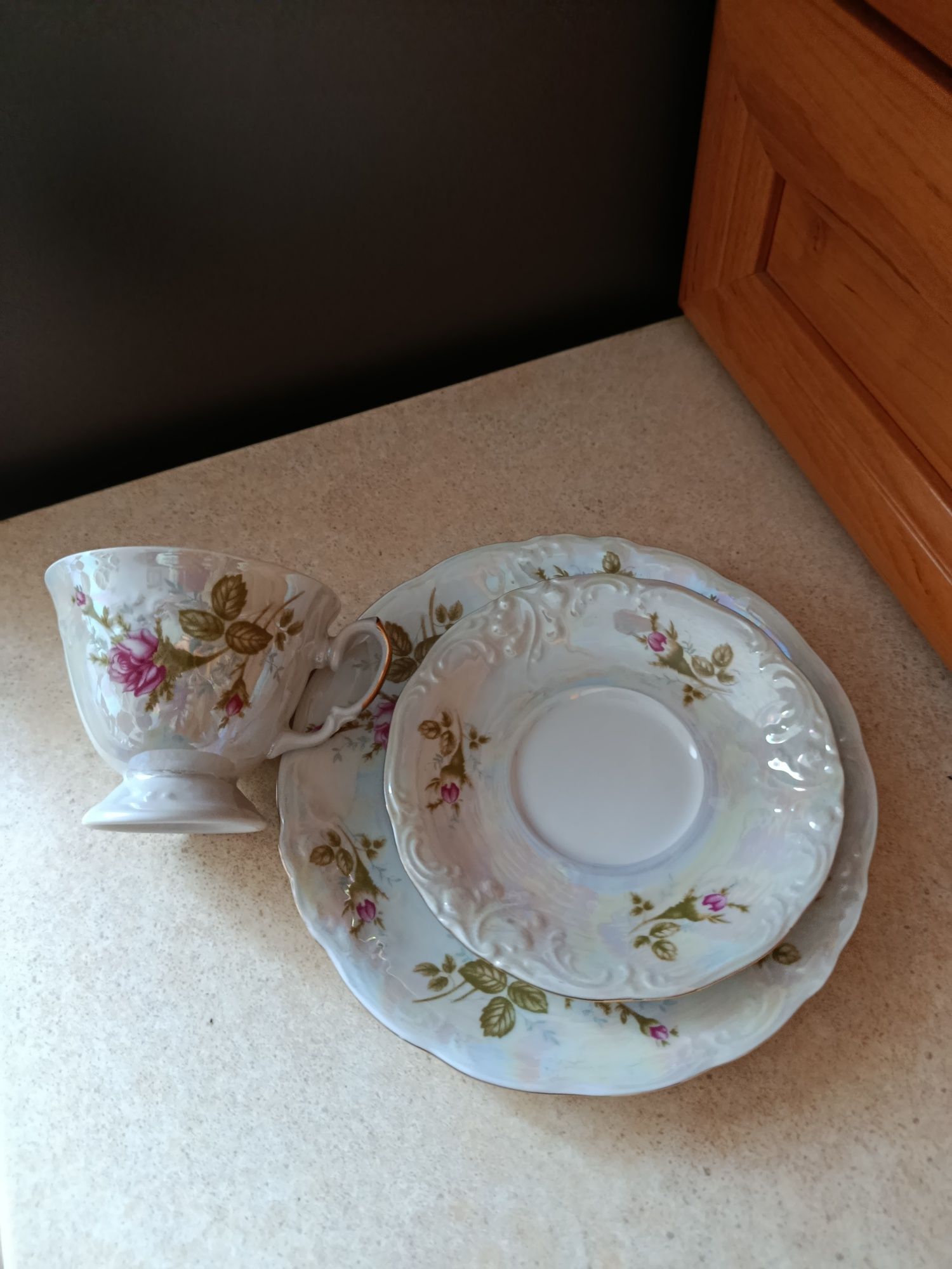 Śliczne stare trio porcelana Wawel Krzysztof Wałbrzych