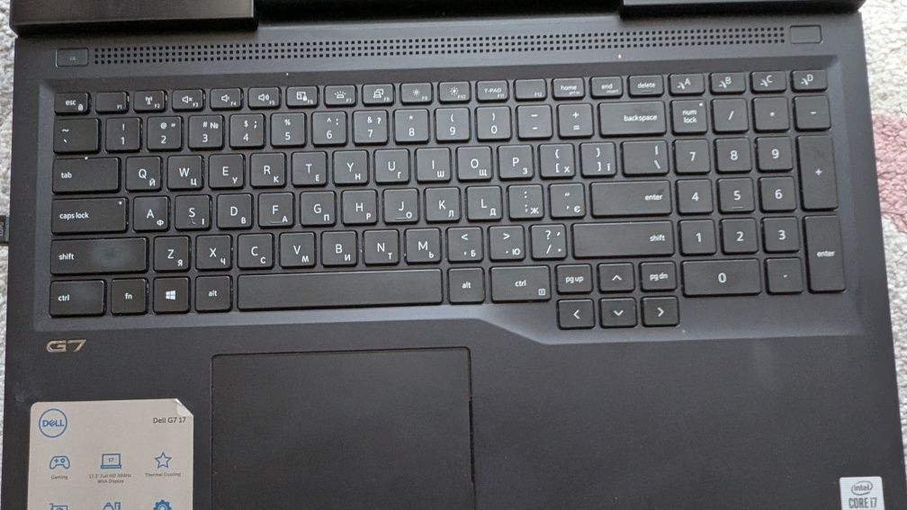 Ноутбук dell g7 7700, 17", RTX2070(8gb), ram 16 gb, intel i7,