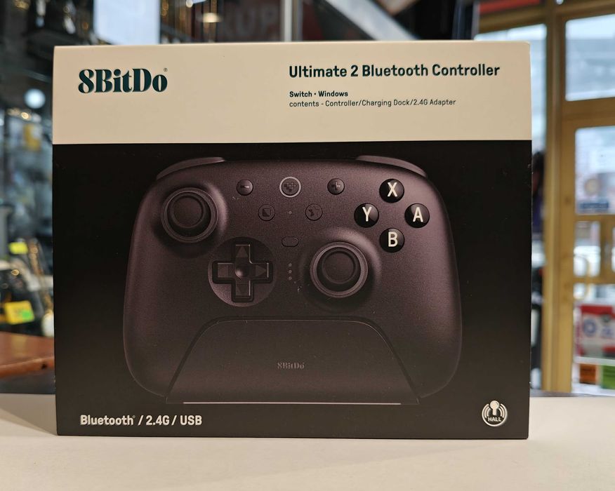 Pad bezprzewodowy 8Bitdo Ultimate 2 Bluetooth Black/ Hall effect joy