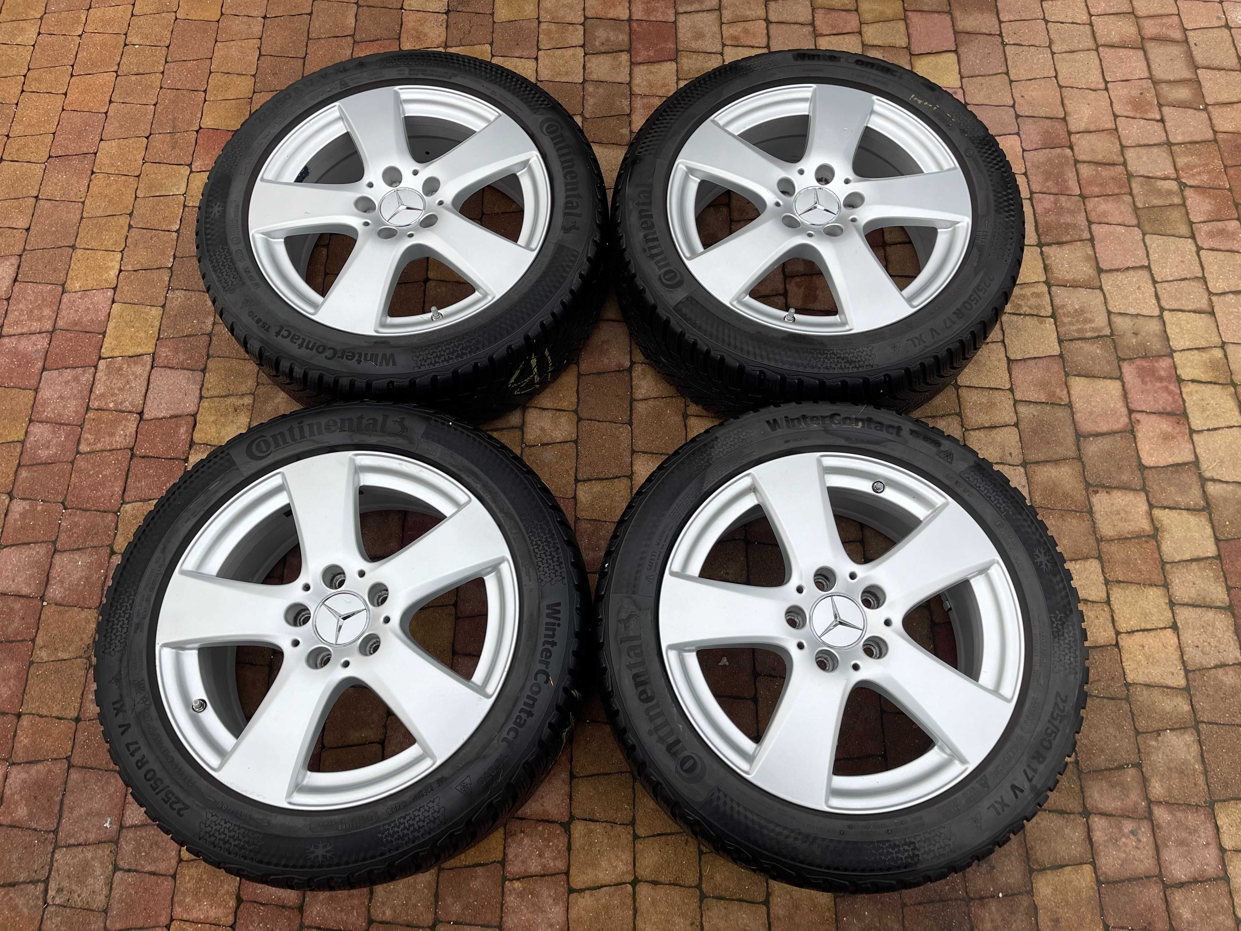 3644. Koła zimowe Mercedes W205 W246 5x112 ET48.5 225/50/17 7.5mm 22r