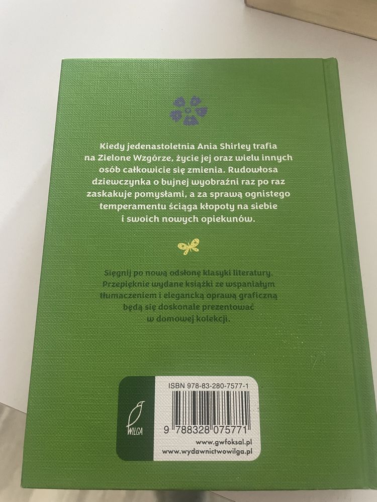 Ania z zielonego wzgorza twarda oprawa piekne wydanie