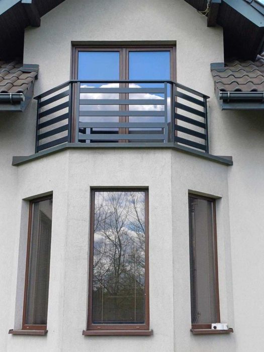 Barierki balustrady aluminiowe zabezpieczenie okienne balkon francuski