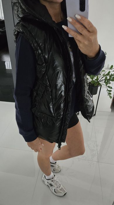 Kamizelka Massimo Dutti 38 oversize bezrekawnik lakierowany
