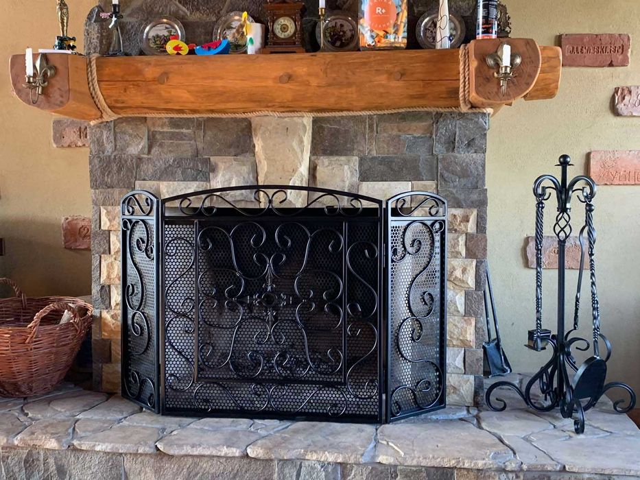 Каминный экран, каминный набор