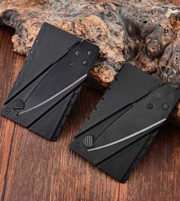 Nóż rozkładany składany karta survival do portfela