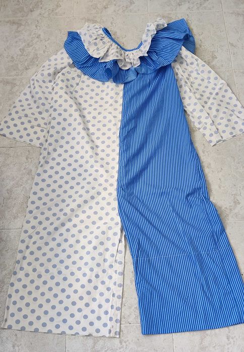 Vestido de 1ª comunhão e fato Carnaval Pierrot/Palhaço