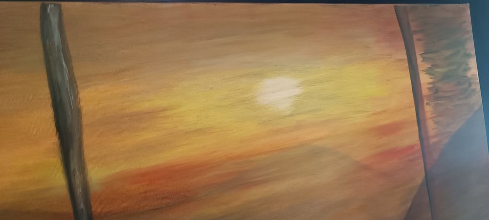 Quadro tela por do sol