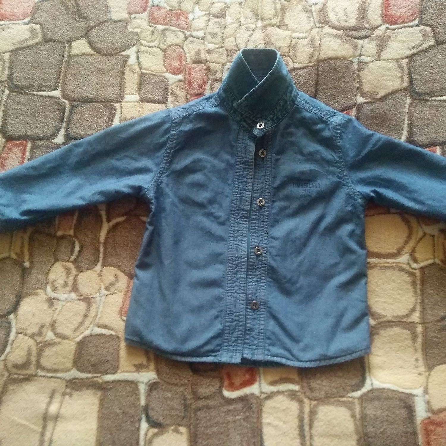 Джинсова рубашка двостороння на хлопчика 92-98, ідеальний стан