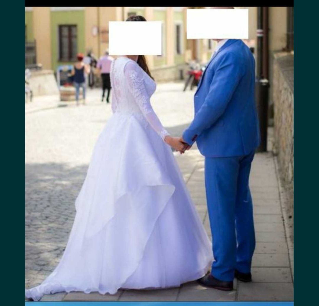 Sukienka ślubna długi rękaw