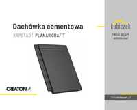 Dachówka cementowa płaska - Creaton KAPSTADT PLANAR Grafit