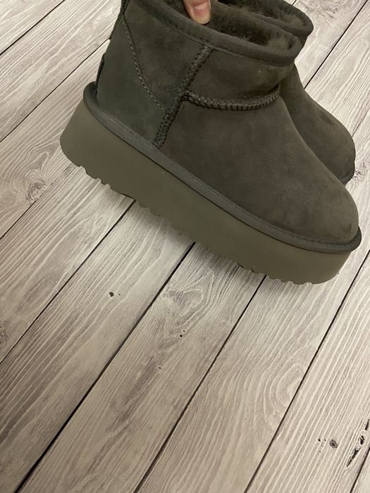 Угги серые платформа