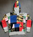 bape multi color patchwork drill supreme nike stone island
