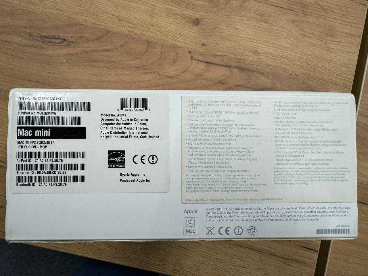 Apple Mac Mini A1347 i5 2.8GHz 8gb SSD-1TB