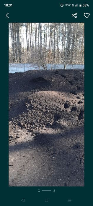 Ziemia ogrodowa czarnoziem piasek rozdrabniany