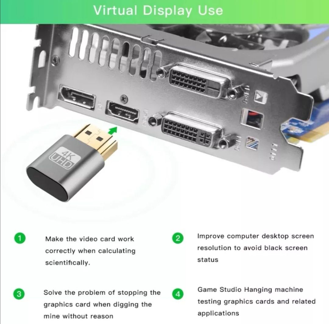 Emulador de monitor 4K (UHD) HDMI