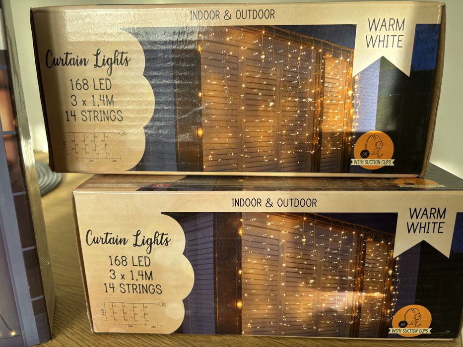 Kurtyna Lampki zewnetrzne wewnetrzne oswietlenie na okno 168LED