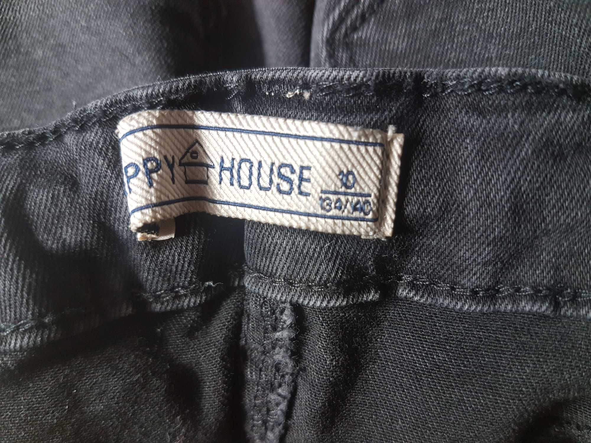 Spodnie jeansowe / jeansy dziewczęce z dziurami Happy House rozm. 134/