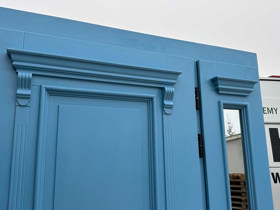 Drzwi zewnętrzne drewniane z doświetlami SCHLAGE NA KAŻDY WYMIAR