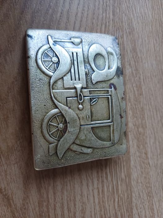 Ремень кож. с бляхой старый