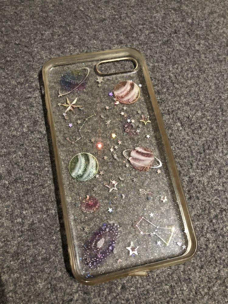 Case etui iPhone 8 plus w gwiazdy i planety