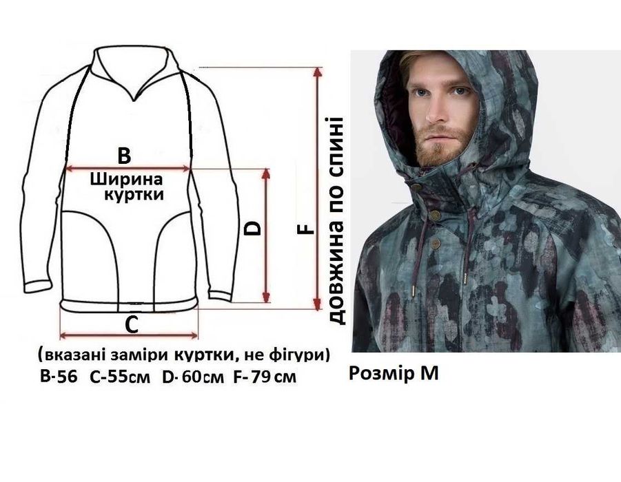 М ЧОЛОВІЧА ЛИЖНА СНОУБОРД КУРТКА горнолыжная мужская лыжная