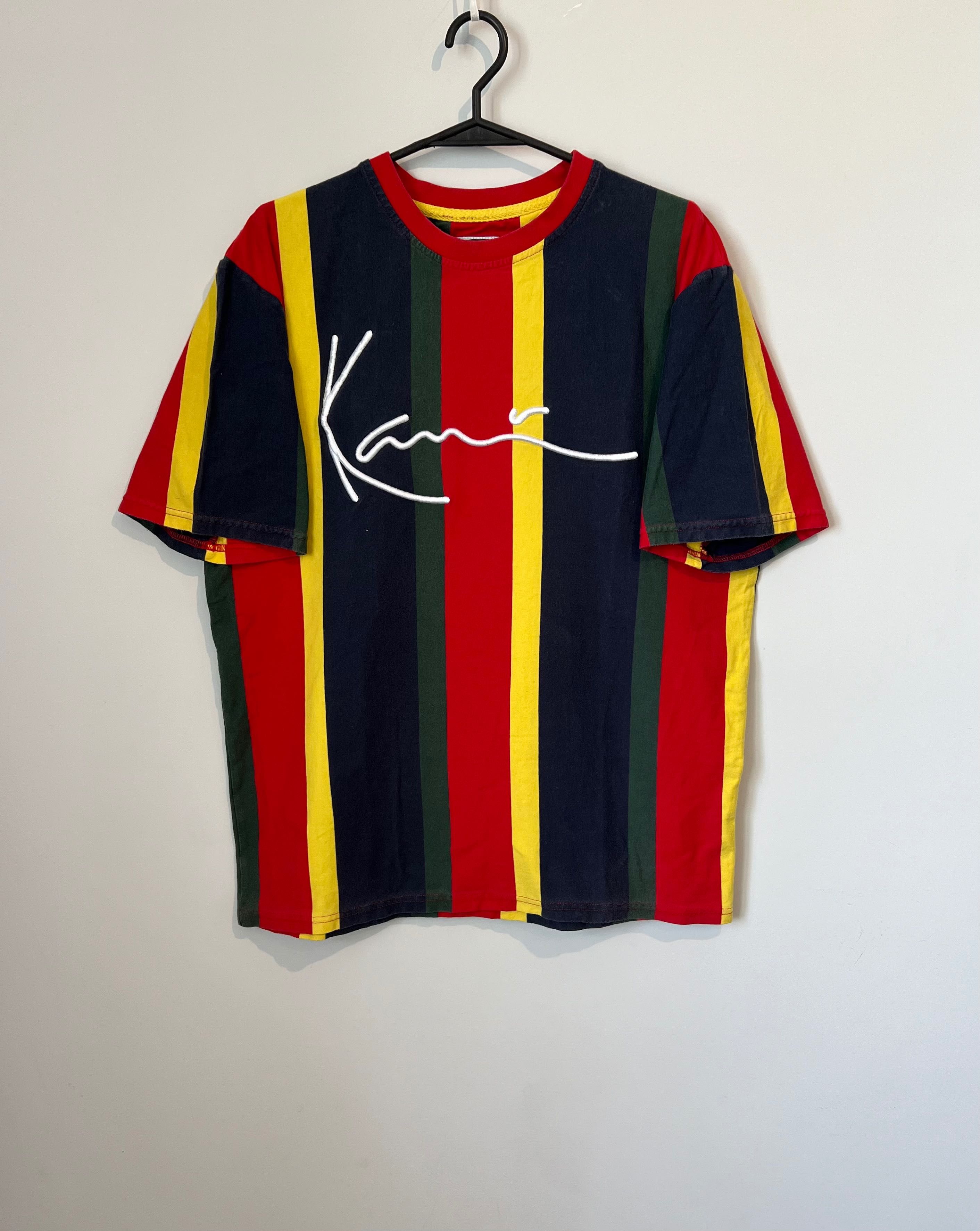 Koszulka Karl Kani big logo striped baggy