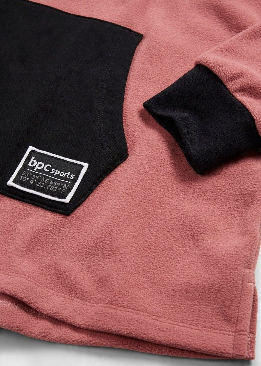 B.P.C bluza damska polarowa z kapturem różowo-czarna ^56/58