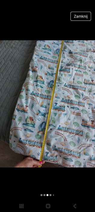 Śpiworek do przedszkola pociągi i lokomotywy