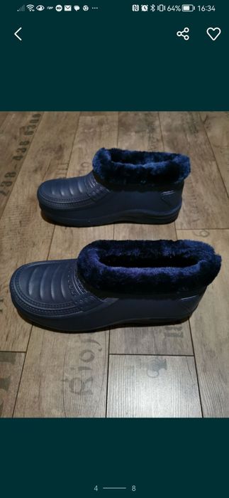 Kalosze Męskie Krótkie Ocieplane Piankowe Lekkie Wygodne Ciepłe