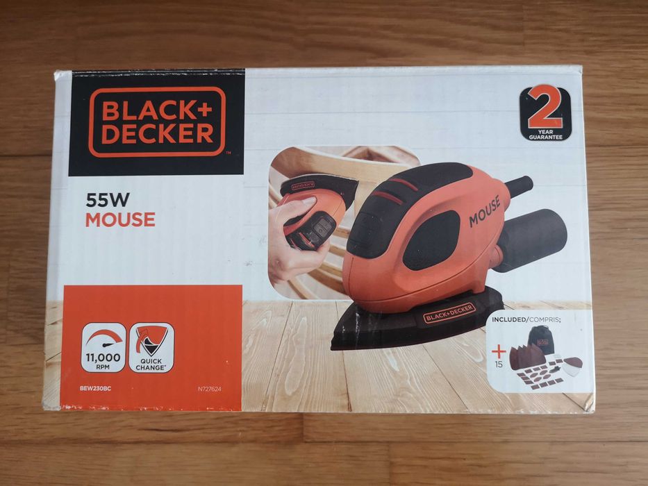 Lixadora Black+Decker Mouse 55W – Como Nova + Acessórios