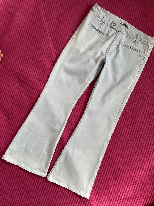 Zara XL 42 jasnoniebieskie jeansy dzwony baby blue